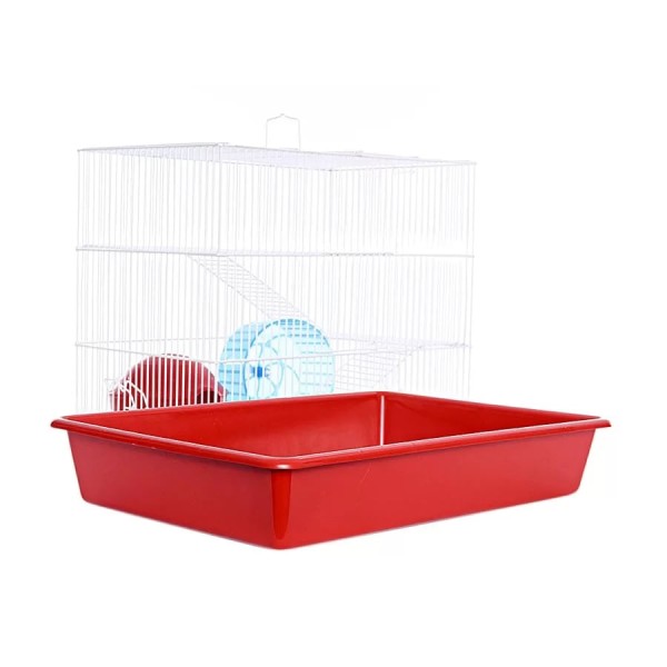 Encontraproduto.com.br - Gaiola com Escada Hamster Mônaco Vermelha