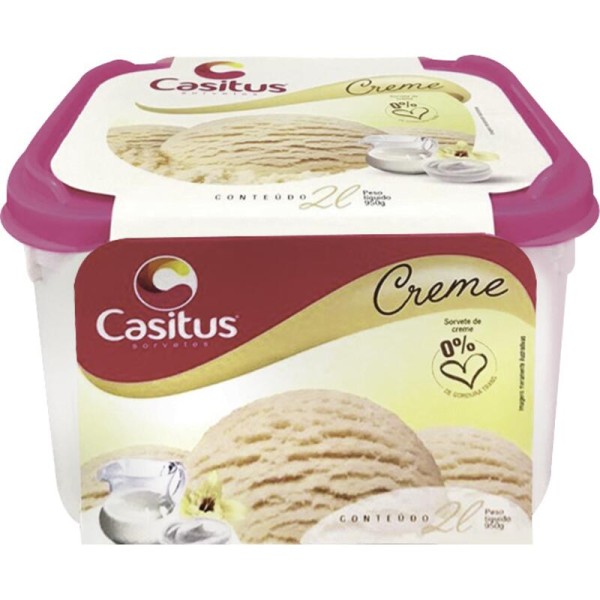 Encontraproduto.com.br - Sorvete Casitus Creme Pote com 2L