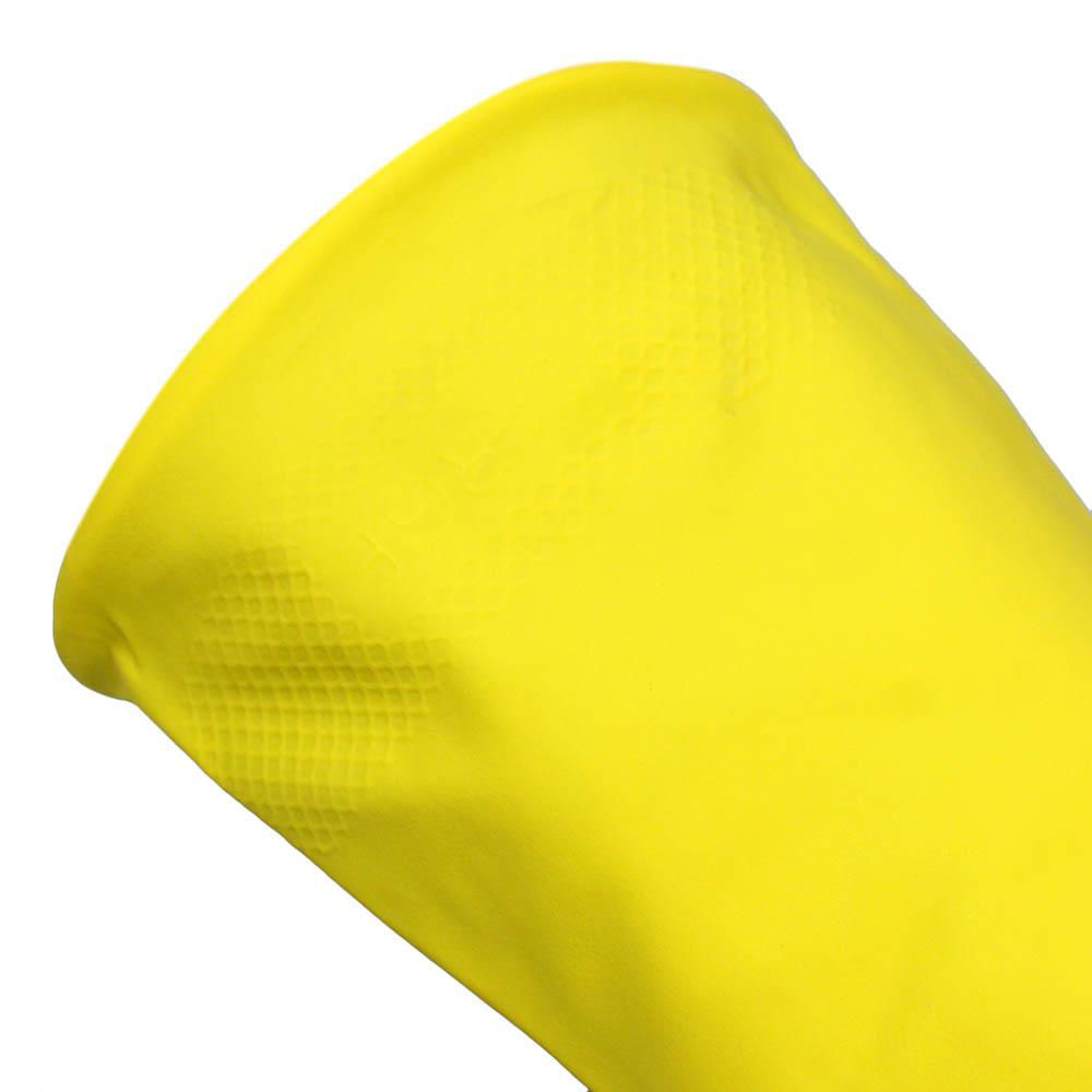 Encontraproduto.com.br - Luva de Látex Amarela com Forro e Palma Anti-Derrapante - KALIPSO