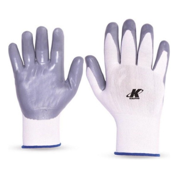 Encontraproduto.com.br - Luva Tricotada Kalipso NBR Pro Branco/Cinza 10/XG