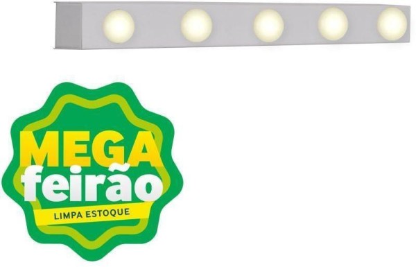 Encontraproduto.com.br - Arandela Interna de Parede Camarim 5 Lp Até 15W Aço Attena 1502/5 Br Branco Bivolt