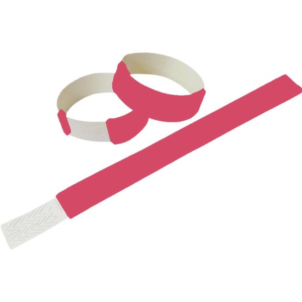 Encontraproduto.com.br - 250 Pulseira de identificação cor Vermelho Fluor Laser Pro
