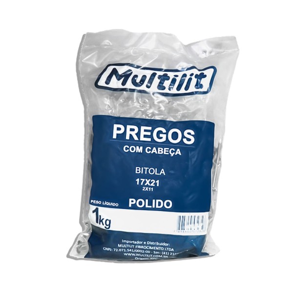 Encontraproduto.com.br - Prego Polido Multilit em Aço 2 X 11