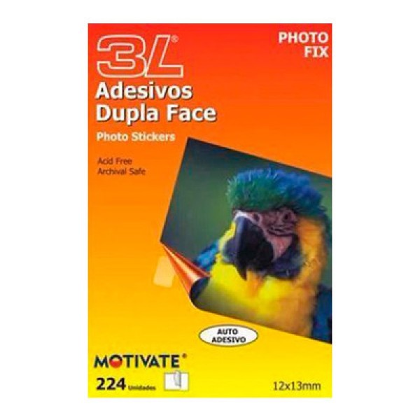 Encontraproduto.com.br - Auto Adesivo Dupla Face Photo Fix Blister com 504 Adesivos