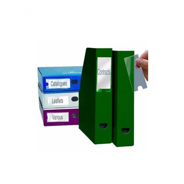 Porta Etiquetas Auto Adesivo 25x75mm Caixa com 204 Unidades