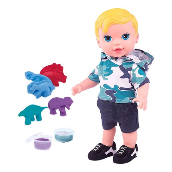 Boneco Babys Collection Dino Baby Menino Super Toys
