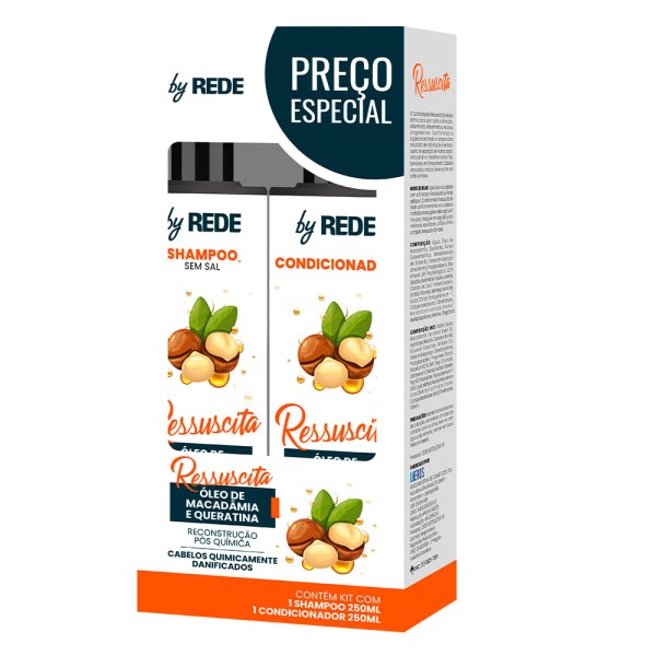 Kit Shampoo + Condicionador By Rede Ressuscita 250ml