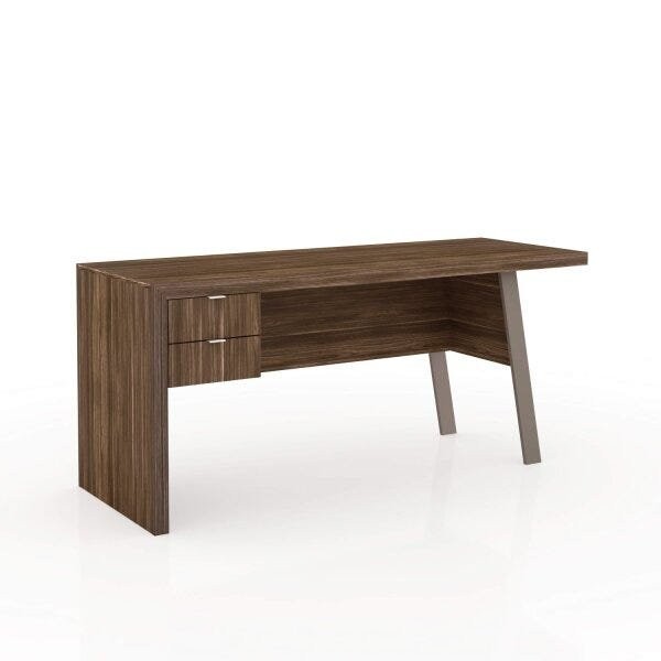 Encontraproduto.com.br - Mesa para Escritório 163cm 2 Gavetas Me4122 Nogal