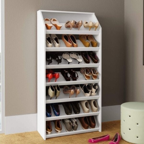 Encontraproduto.com.br - Sapateira Vertical 7 Prateleiras Sa3403 Branco