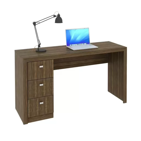 Encontraproduto.com.br - Escrivaninha 3 Gavetas Me4102 Nogal