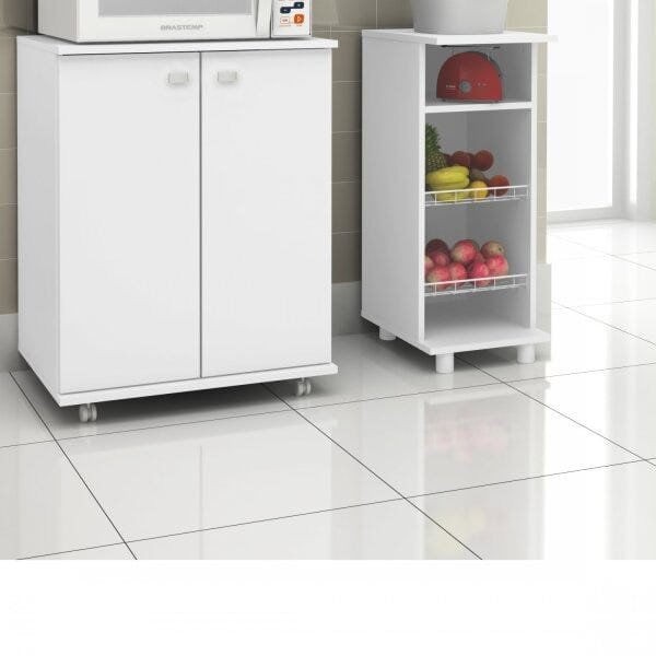 Encontraproduto.com.br - Balcão Fruteira  2 cestos Aramados Tecno Mobili