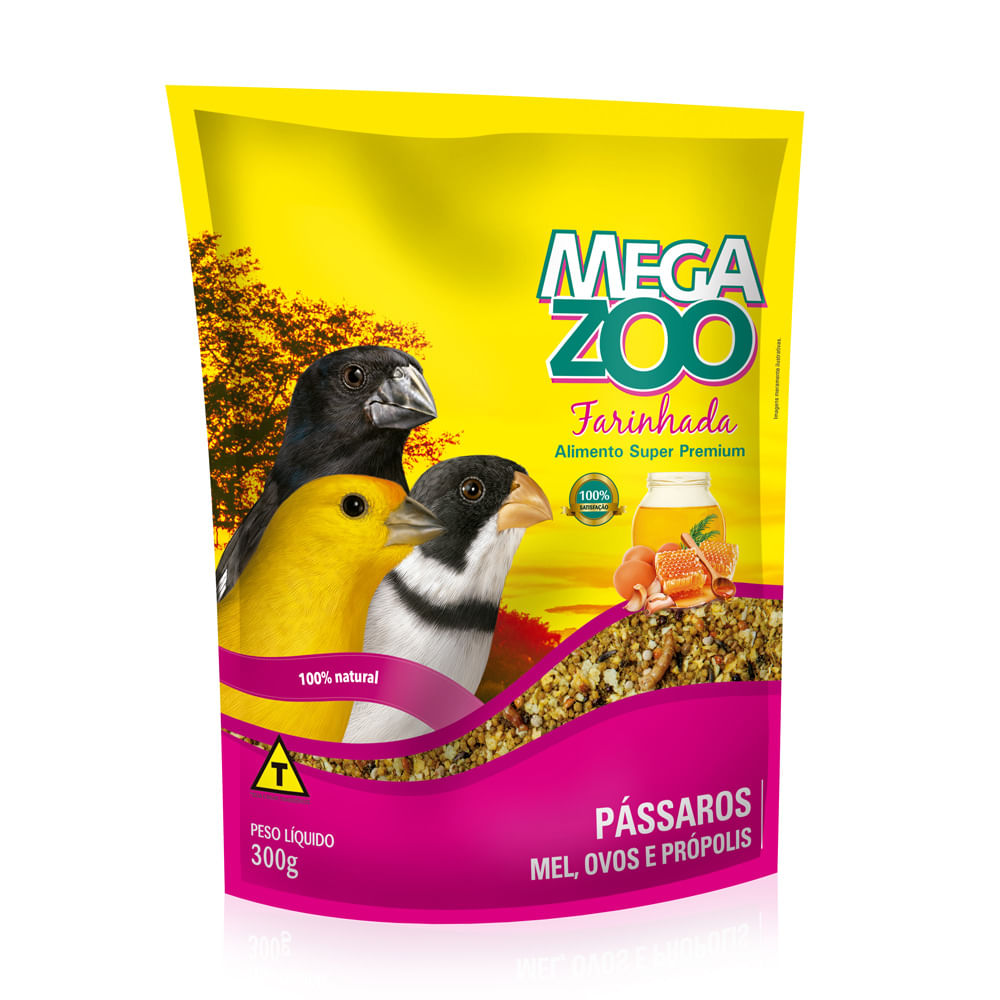 Encontraproduto.com.br - Farinhada Megazoo para Pássaros Mel, Ovos e Própolis