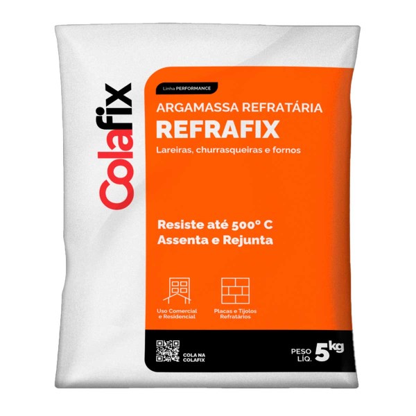 Argamassa Refratária Colafix AC0014 Cinza 5kg