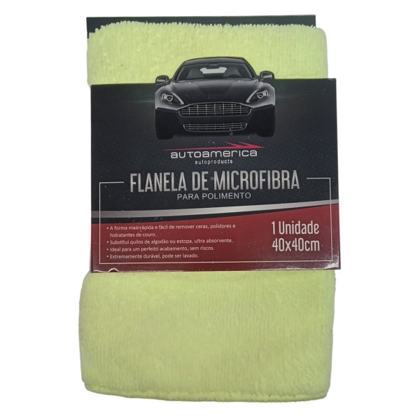 Encontraproduto.com.br - Flanela Amarela / Limao 40X40Cm Autoamerica
