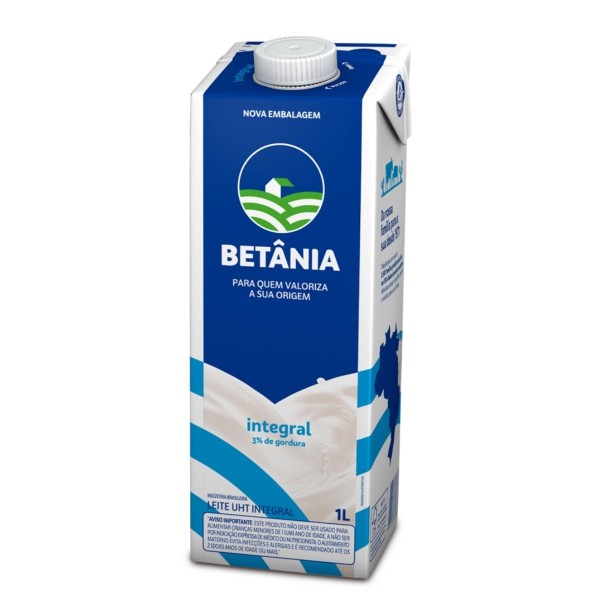 Encontraproduto.com.br - Leite UHT Betânia Integral Caixa 1 L com tampa
