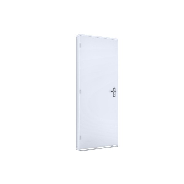 Encontraproduto.com.br - Porta Fácilita Folha Madeira Batente De Aço 215x085 Esquerda Branco Ullian