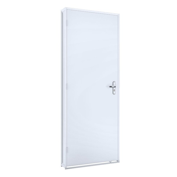 Encontraproduto.com.br - Porta Facilita Folha Madeira Batente Aço 215x085 Direita Branco Ullian