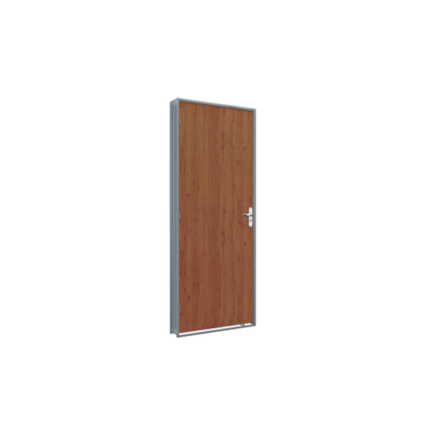 Encontraproduto.com.br - Porta Riobras Batente De Aço Folha Madeira Mogno 215x75 Esquerda Ullian