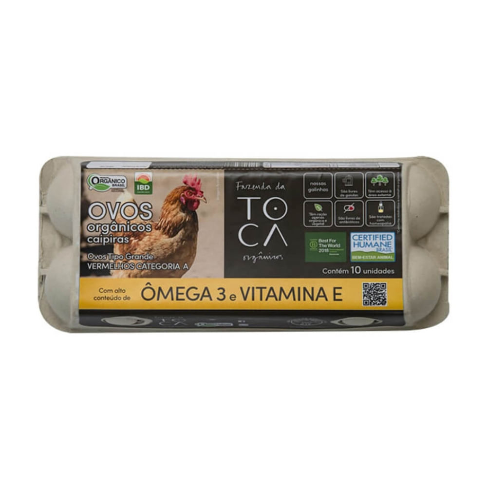 Encontraproduto.com.br - Ovos Vermelhos Orgânicos Fazenda Da Toca Ômega 3 Com 10 Unidades
