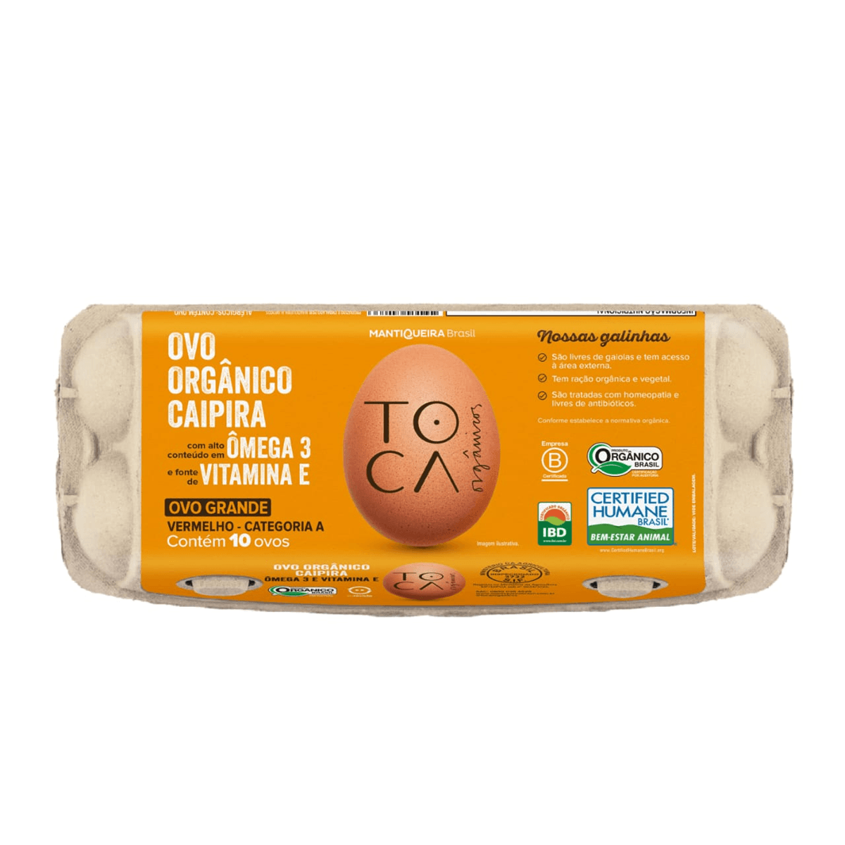 Encontraproduto.com.br - Ovos Vermelhos Orgânicos Fazenda Da Toca Ômega 3 Com 10 Unidades