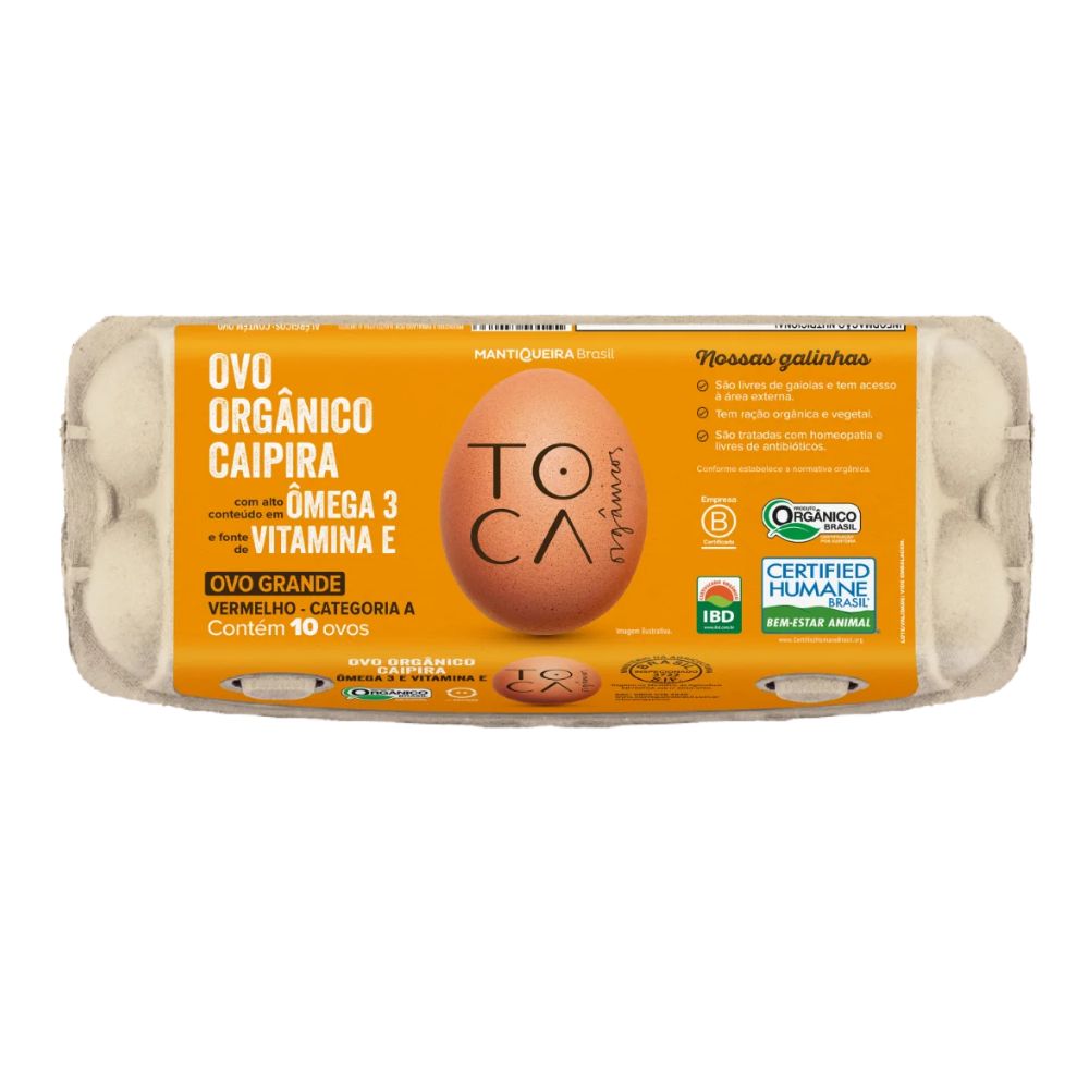 Encontraproduto.com.br - Ovos Vermelhos Orgânicos Fazenda Da Toca Ômega 3 Com 10 Unidades