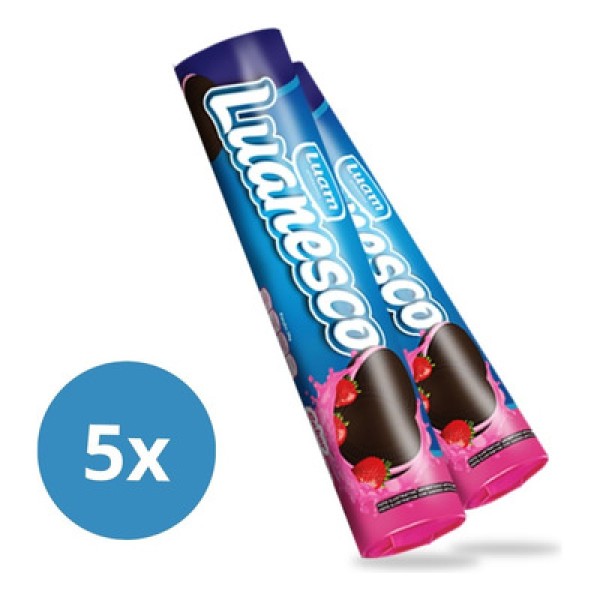 Encontraproduto.com.br - Biscoito Recheado Morango Luanitos Luanesco 110g