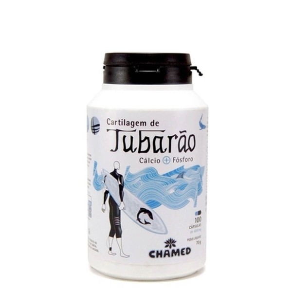 Suplemento Chamel Cartilagem de Tubarão 100 Cápsulas 600mg