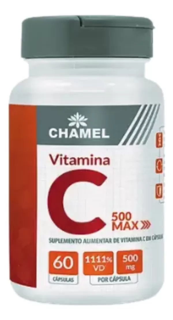 Suplemento Chamel Vitamina C Max Acerola 100 Cápsulas 500mg