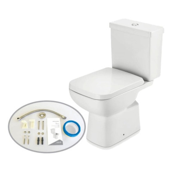 Kit Vaso Sanitário com Caixa Acoplada Misti 3/6L Branco Icasa