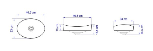 Encontraproduto.com.br - Cuba de Apoio Oval Ica21 Sem Mesa Icasa