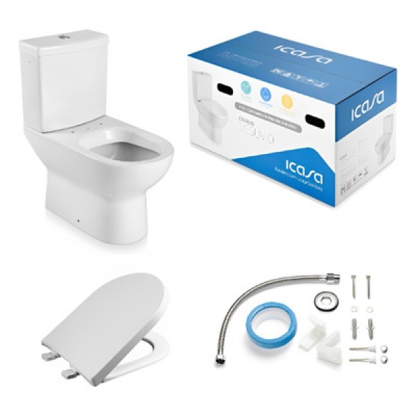 Encontraproduto.com.br - Combo Icasa Vesúvio Vaso + Cx + Eng+ Ass + Anel Branco