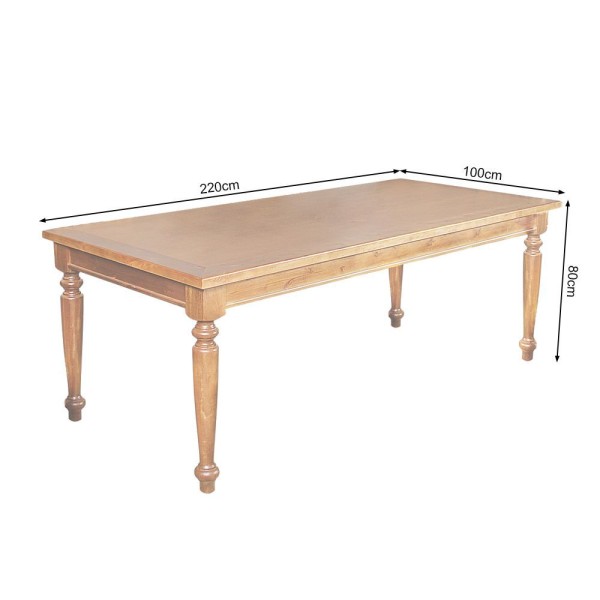 Encontraproduto.com.br - Conjunto Jantar Mesa Rústica Franscisca 220X100 Com 8 Cadeiras Ripada Confort Natural - Marrom