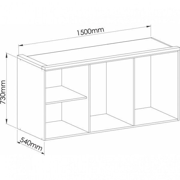 Encontraproduto.com.br - Armário Aéreo Modulado Elegance c/3 Portas - Angelin