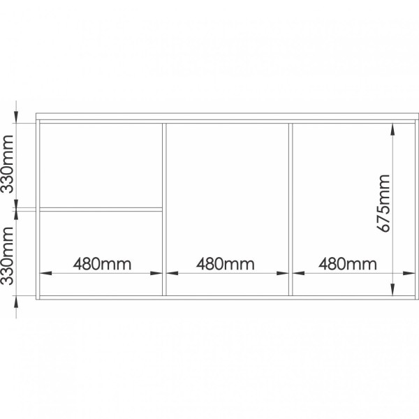 Encontraproduto.com.br - Armário Aéreo Modulado Elegance c/3 Portas - Angelin