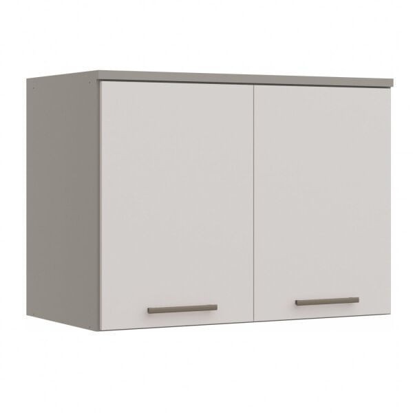 Encontraproduto.com.br - Armário Aéreo Modulado Elegance 2 Portas - Níquel/Blanc