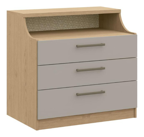 Cômoda Modulada Elegance com 3 Gavetas - Angelin/Níquel