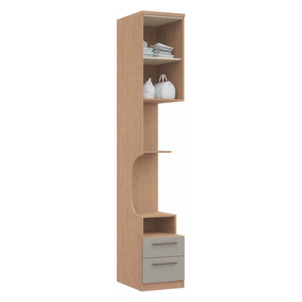 Encontraproduto.com.br - Guarda Roupa Modulado Elegance com 2 Gavetas - Angelin/Níquel