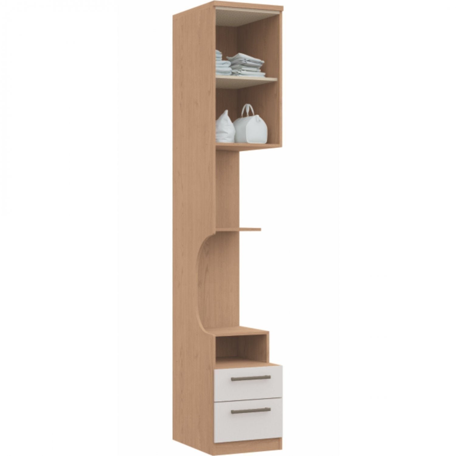 Encontraproduto.com.br - Guarda Roupa Modulado Elegance com 2 Gavetas - Angelin/Blanc
