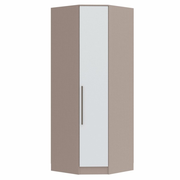 Guarda Roupa Modulado Requinte de Canto com 1 Porta - Duna Line/Branco Line