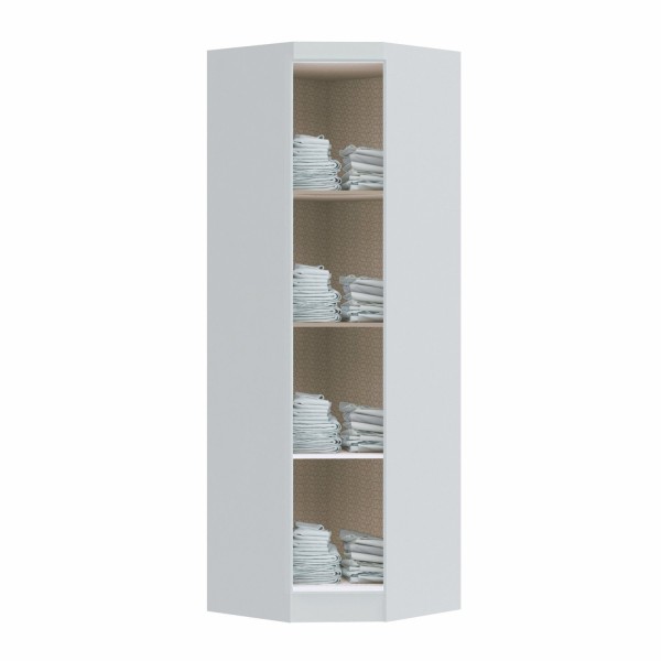 Encontraproduto.com.br - Guarda Roupa Modulado Infinity de Canto com 1 Porta - Branco Line/Pistache