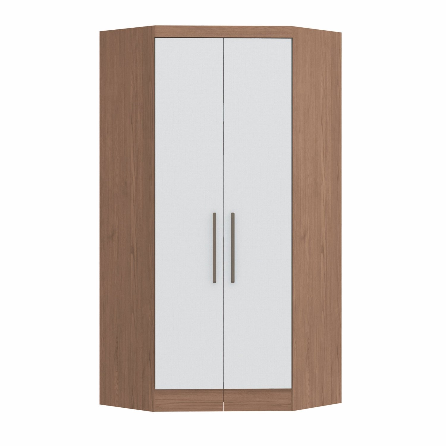 Guarda Roupa Modulado Infinity de Canto com 2 Portas - Macadâmia/Branco Line