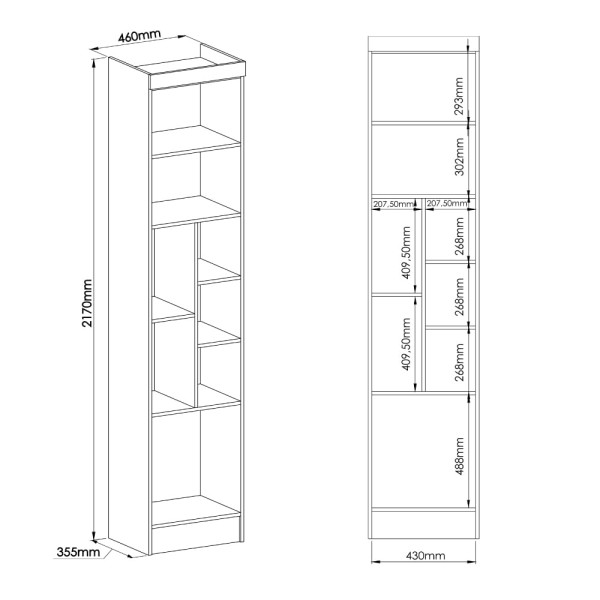 Encontraproduto.com.br - Estante Modulada Infinity com 8 Nichos - Macadâmia