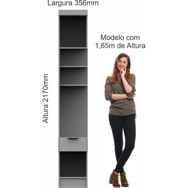Encontraproduto.com.br - Guarda Roupa Modulado Infinity com 1 Gaveta - Branco Line