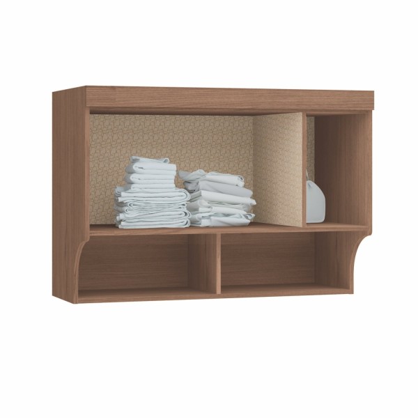 Encontraproduto.com.br - Armário Aéreo Modulado Infinity Solteiro com 1 Porta - Macadâmia/Blush Line