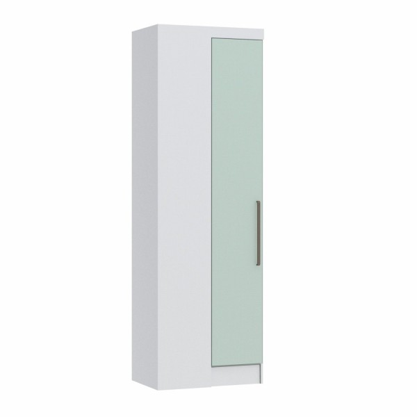Encontraproduto.com.br - Guarda Roupa Modulado Infinity Canto Reto com 1 Porta - Branco Line/Pistache