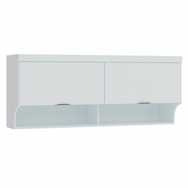 Armário Aéreo Modulado Infinity Queen com 2 Portas - Branco Line