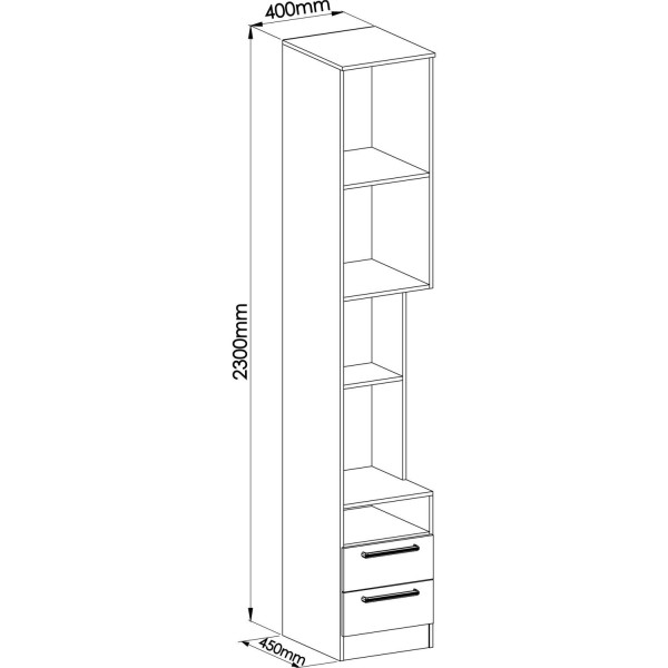Encontraproduto.com.br - Guarda Roupa Modulado Requinte com 2 Gavetas - Macadâmia/Duna Line