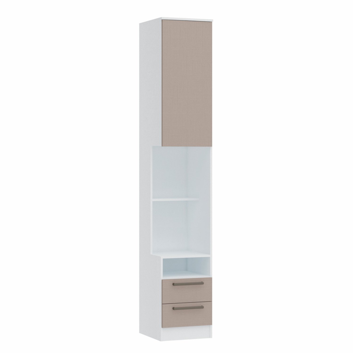 Guarda Roupa Modulado Requinte com 2 Gavetas - Branco Line/Duna Line