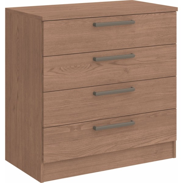 Encontraproduto.com.br - Cômoda Modulada Requinte com 4 Gavetas - Macadâmia