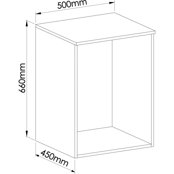 Encontraproduto.com.br - Armário Aéreo Modulado Requinte com 1 Porta - Macadâmia
